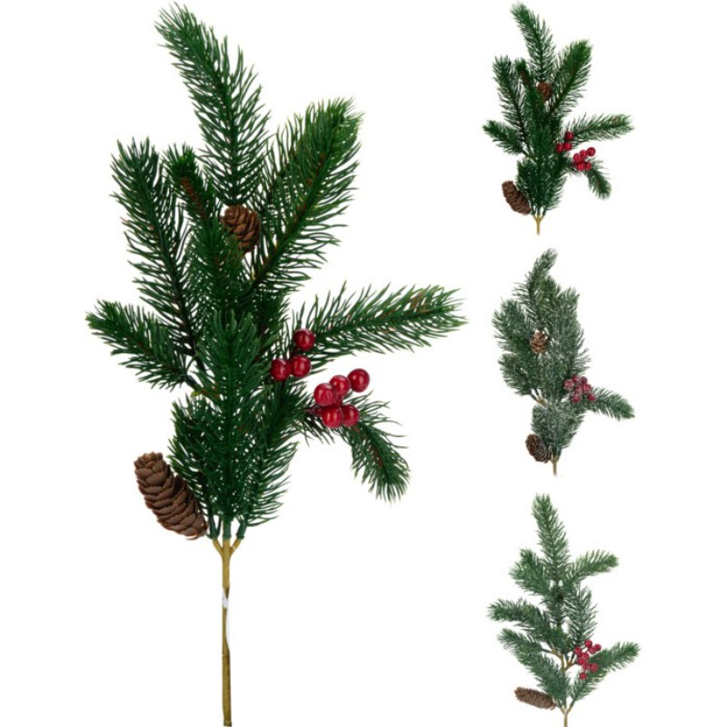 Product image: Christmas pine branch 50cm - assorted designs, , medium-null