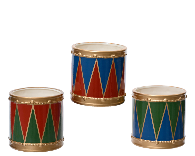 Planter dolomite drum - blue green-null