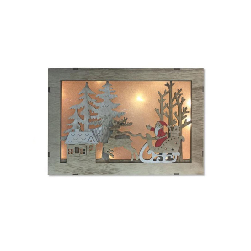 Product image: Χριστουγεννιάτικο ξύλινο διακοσμητικό κάδρο, , medium-null
