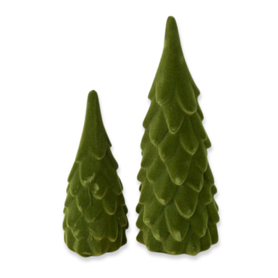 Boltze decorative xmas green velvet tree 2pcs set, , medium