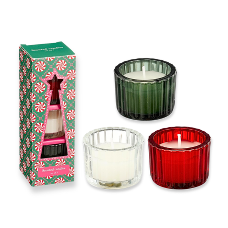 Mica candle gift set 3pcs 6x6x19cm, , medium-null