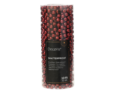 Bead garland shiny oxblood, , medium