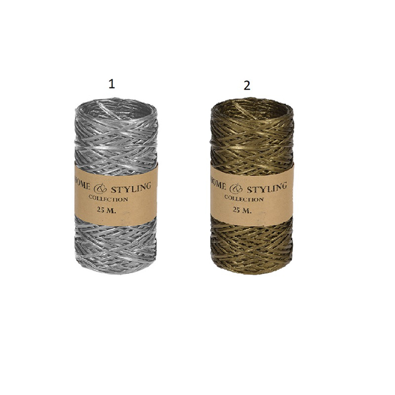 Product image: Ribbon with metal wire 25m 2 assorted colours, , medium-null