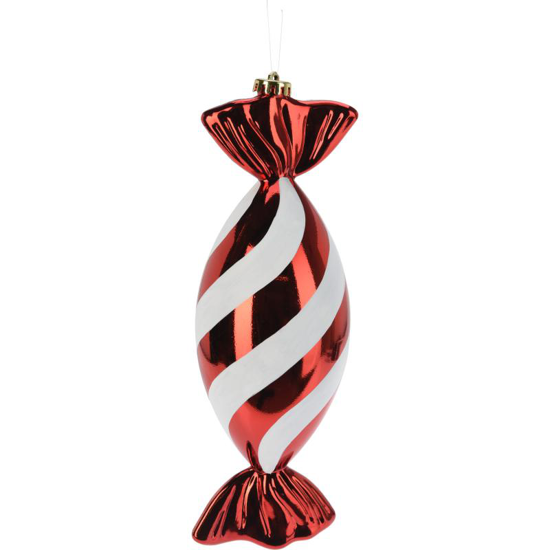Product image: Striped candy hanging decoration 30cm - red, , medium-null