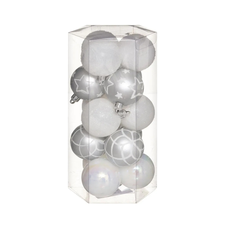 Set of christmas balls 15 pcs red/gold-null