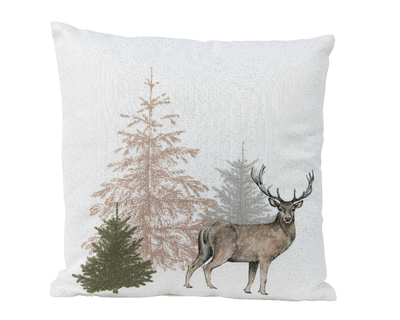 Cushion 45cm deer-tree natural colors, , medium