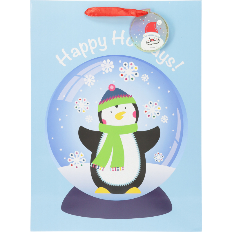 Christmas  giftbag large santa - assorted designs, , medium-null