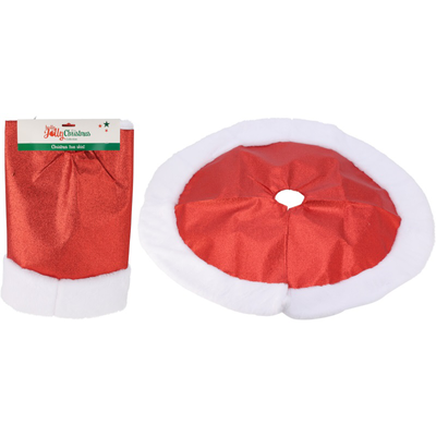 Χριστουγεννιατικη φουστα δεντρου 90cm - κοκκινη, , medium