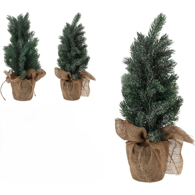 Christmas tree ιν burlap pot 45cm - assorted designs, , medium
