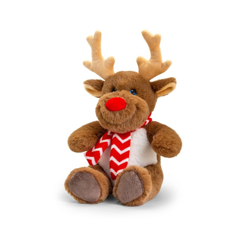 20cm keeleco reindeer w/scarf, , medium-null
