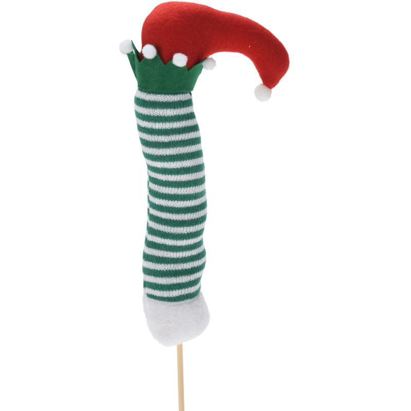 Product image: Christmas elf leg on pick 56cm - assorted colors, , medium-null