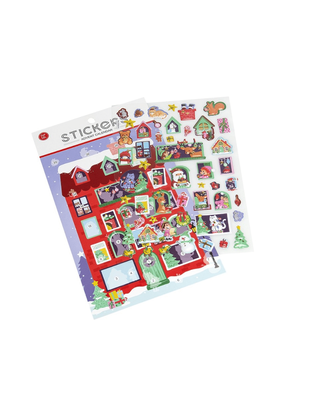 Christmas calendar with stickers, , medium