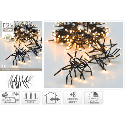 Christmas  cluster lights 1152led - warm white, , medium