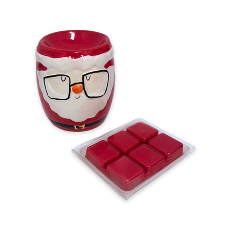 Xmas candle gift set & burner cinnamon spicy, , medium-null