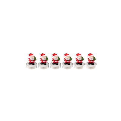 Santa christmas candles 6 pcs, , medium