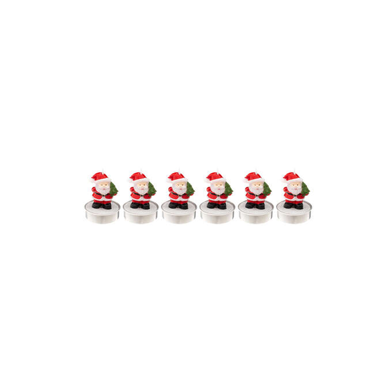 Santa christmas candles 6 pcs, , medium-null