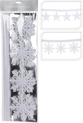 Garland 200x15cm white - assorted designs, , medium