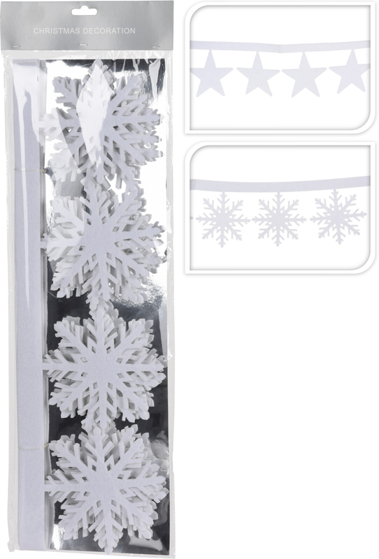 Product image: Garland 200x15cm white - assorted designs, , medium-null