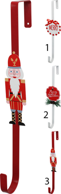 Wreath hanger 37cm 3ass xmas, , medium