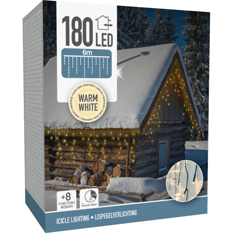 Product image: Led outdoor icicle light 180led, , medium-null