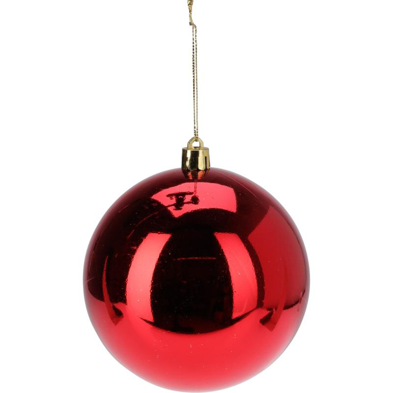 Product image: Christmas ball 10cm red - assorted designs, , medium-null