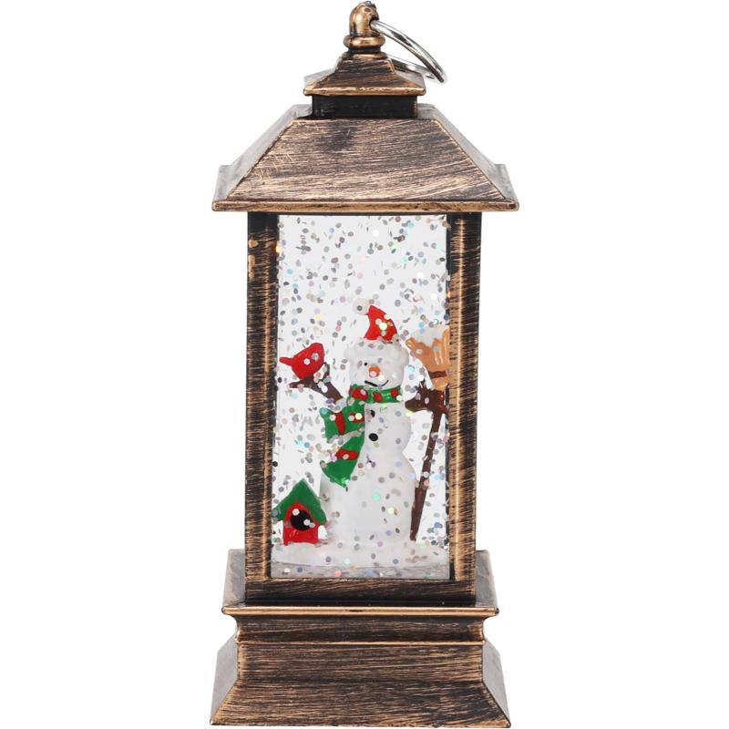 Product image: Decorative lantern with led 13cm gold - assorted designs, , medium-null