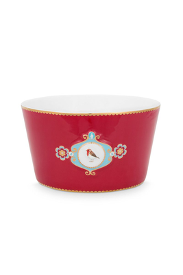 A pip love birds bowl red, , medium