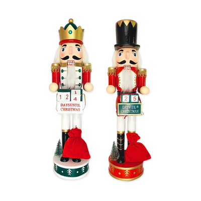 Christmas wooden soldier 38cm counter calendar (1pc random selection), , medium