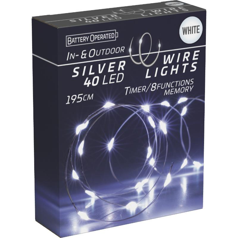 Product image: Ασημενιο συρμα με 40 led 195cm - ασπρο, , medium-null
