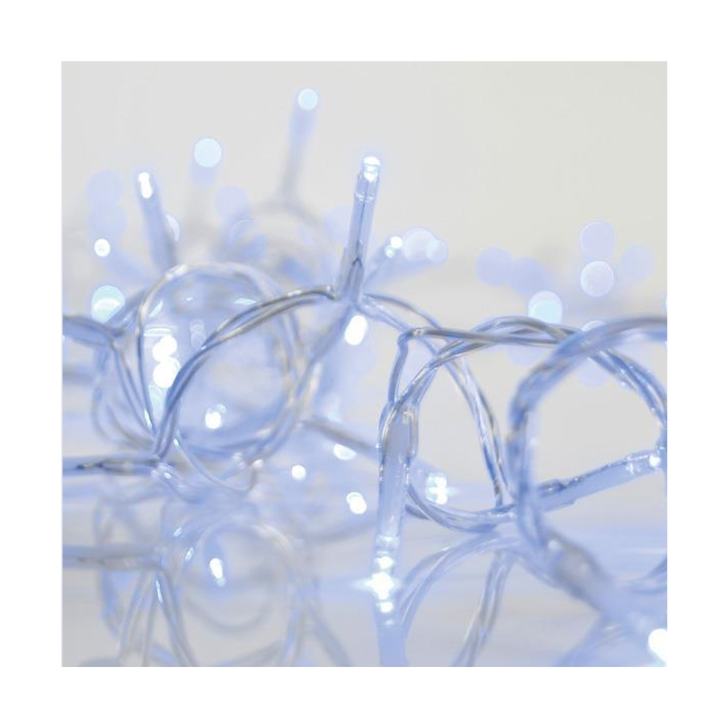 240 christmas lights curtain clear cable blue lighting-null