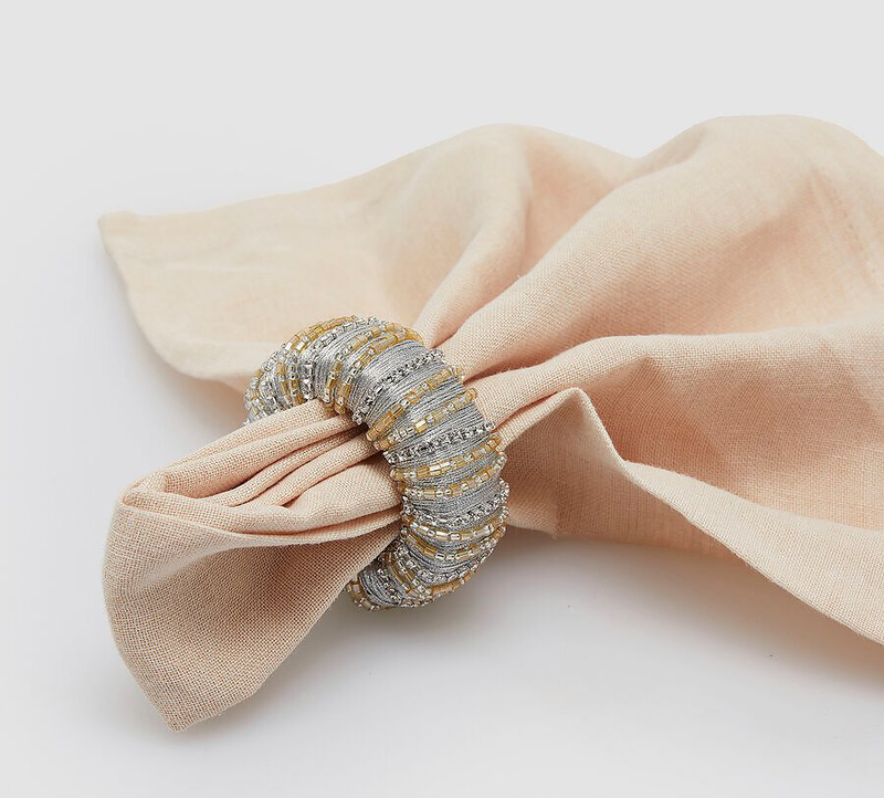 Product image: Luxury silver/gold round napkin ring, , medium-null