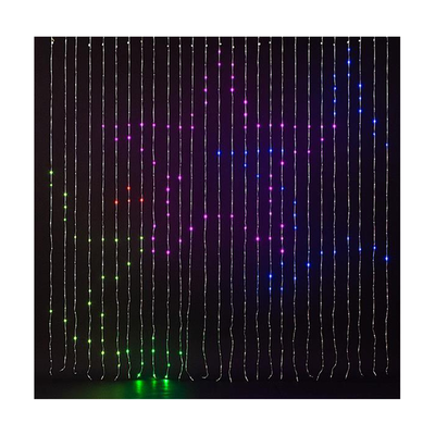 756 led christmas lights curtain 200x200cm transparent cable, , medium