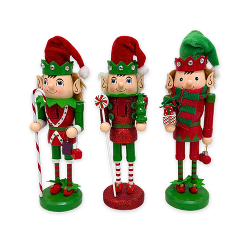 Christmas wooden soldier 25cm elf candy (1pc random selection), , medium-null
