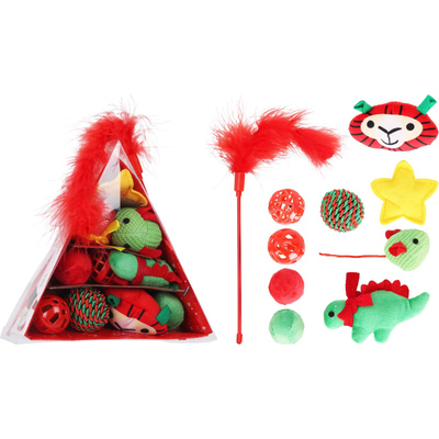 Christmas cat toys gift box 11pcs, , medium