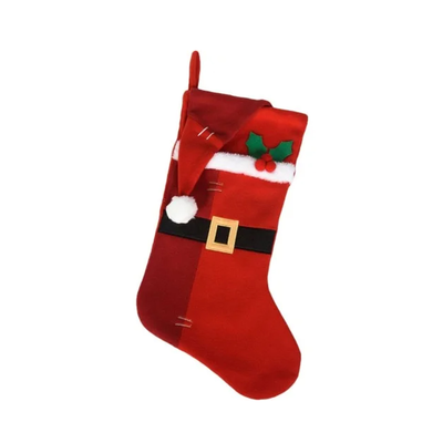 Red christmas stocking 50cm, , medium