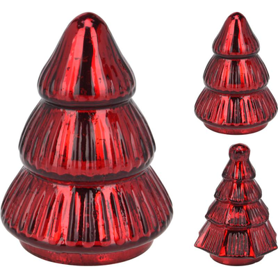 Christmas glass tree red - assorted designs, , medium