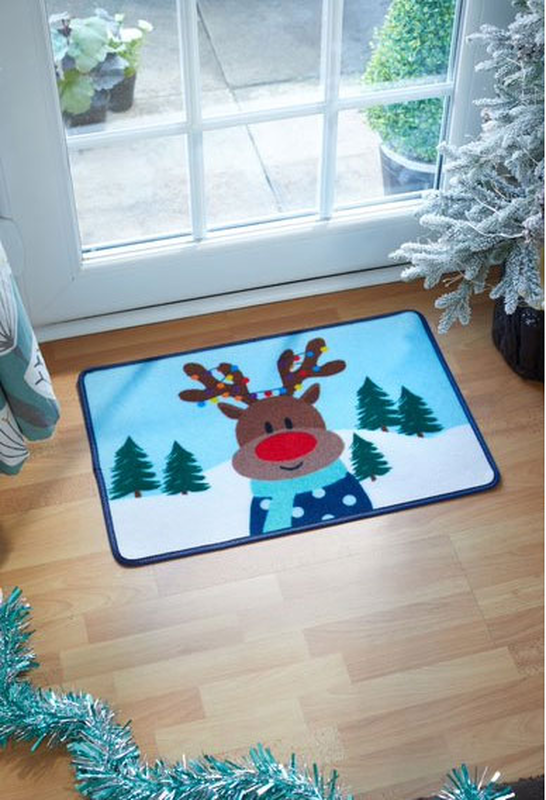 Merry xmas rudolph mat 40x60cm, , medium-null