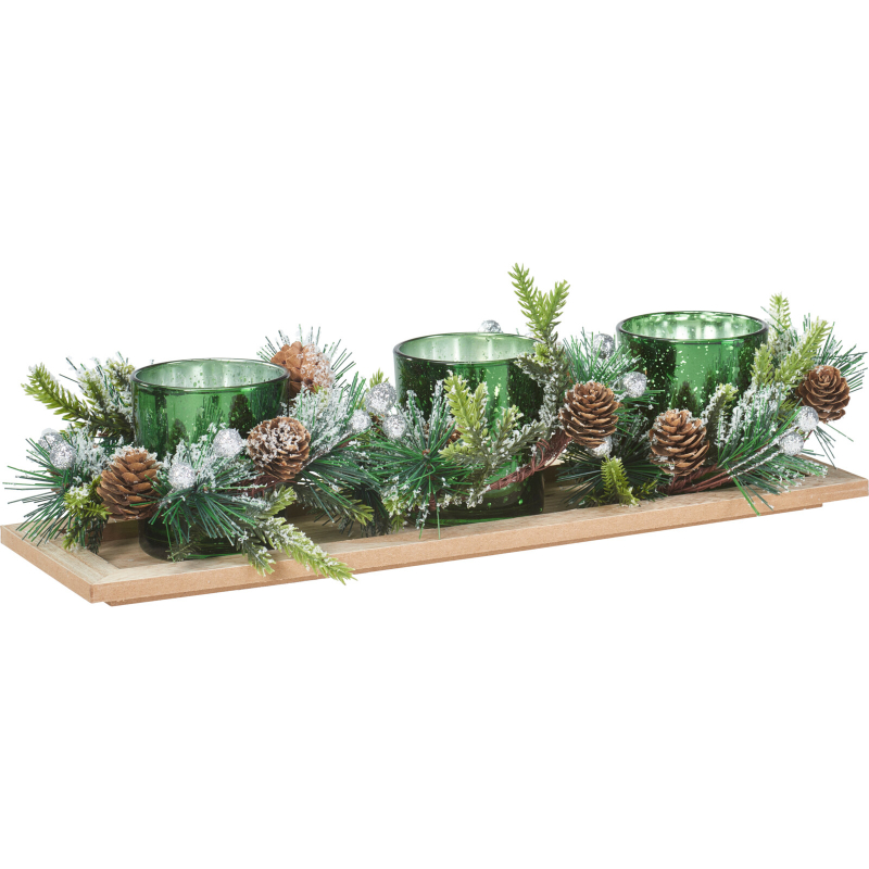 Product image: Christmas tealight holder 7x7.8cm - assorted designs, , medium-null