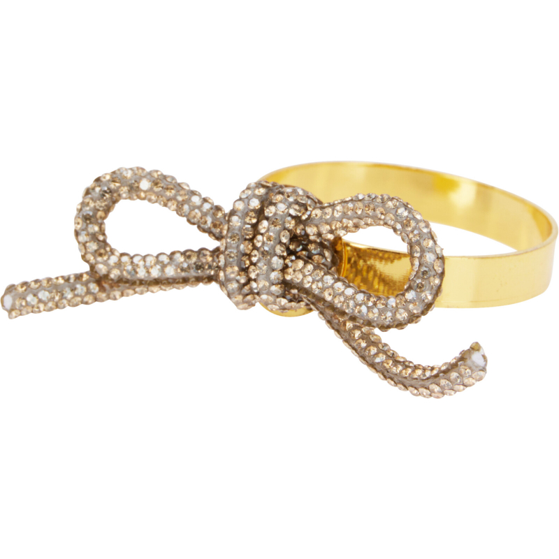 Product image: Christmas napkin ring set of 4 gold - assorted designs, , medium-null