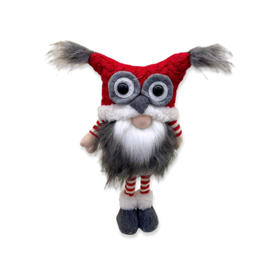 Xmas owl soft standing santa hq249255-16 19x12x41, , medium