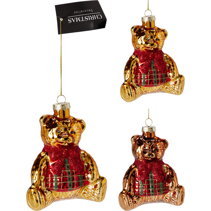 Product image: Χριστουγεννιατικο κρεμαστο διακοσμητικο αρκουδακι 10x6.5x11cm - διαφορα σχεδια, , medium-null