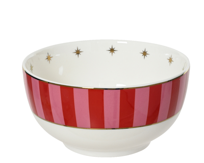 Round porcelain bowl decal with golden details, , medium