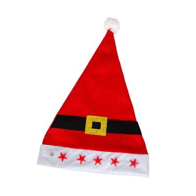 Santa claus hat with led star lights, , medium