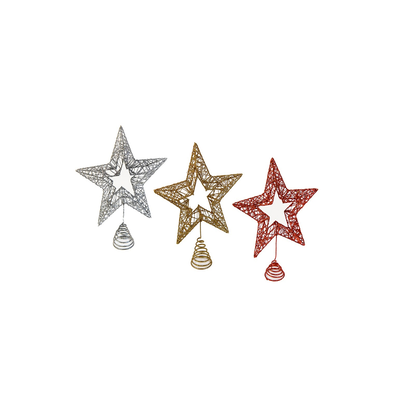 Christmas star with frame 24cm red / gold / silver, , medium
