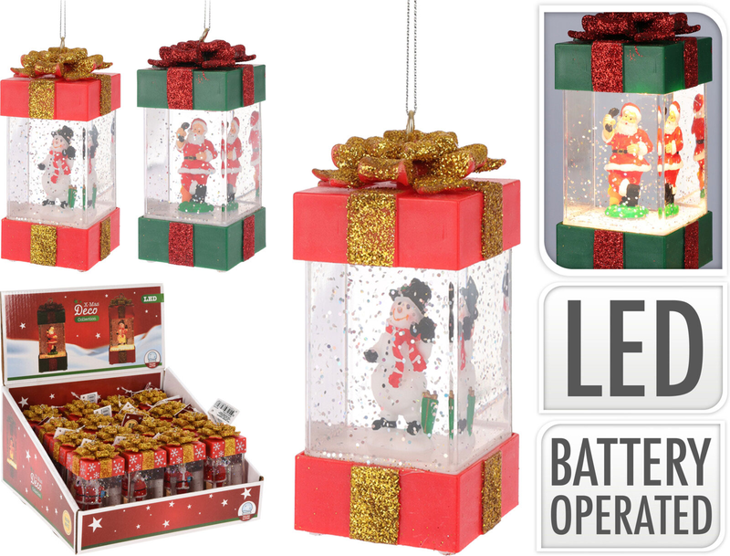 Gift  box xmas figure 11cm 2 assorted designs, , medium-null