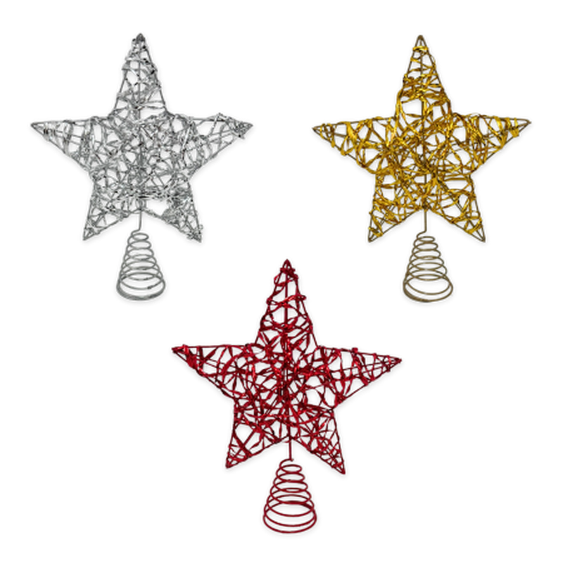 Xmas top star 20x25cm (available in 3 colours)-null