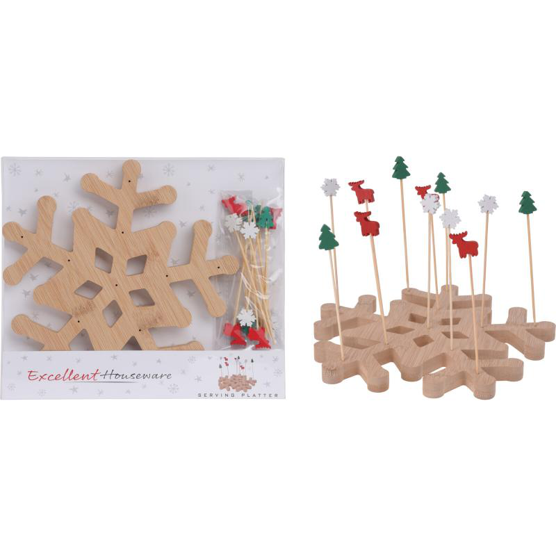 Product image: Excellent houseware bamboo serving plate, , medium-null