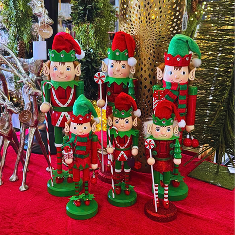 Christmas wooden soldier 25cm elf candy (1pc random selection), , medium-null