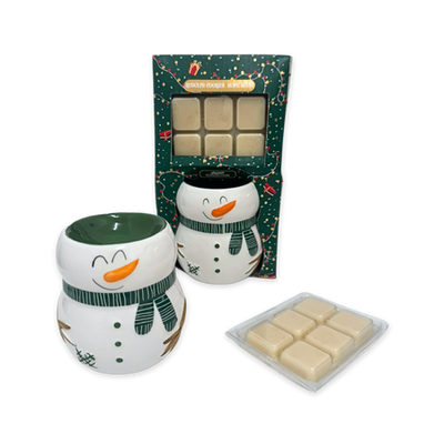 Xmas candle gift set & burner mistletoe & fir, , medium