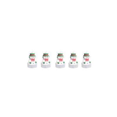 Christmas candles snowmen 5 pcs, , medium
